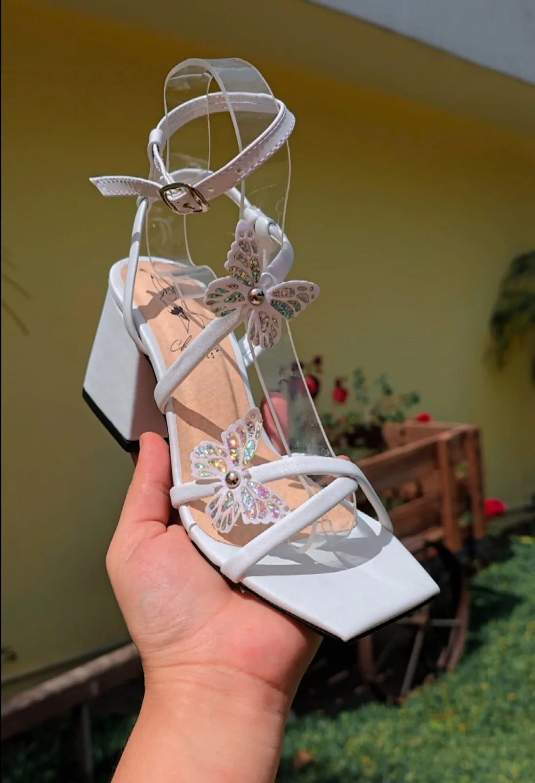 Butterfly Heels Blanco