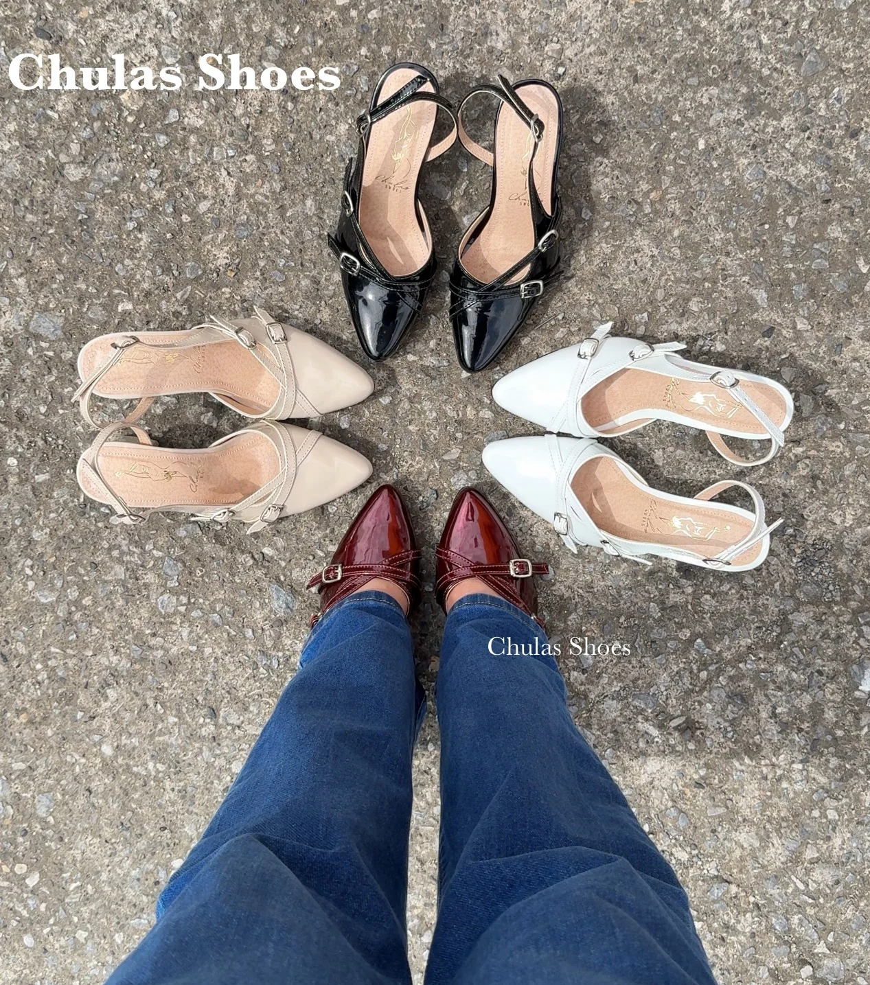 Kitten Heels Chulas Shoes