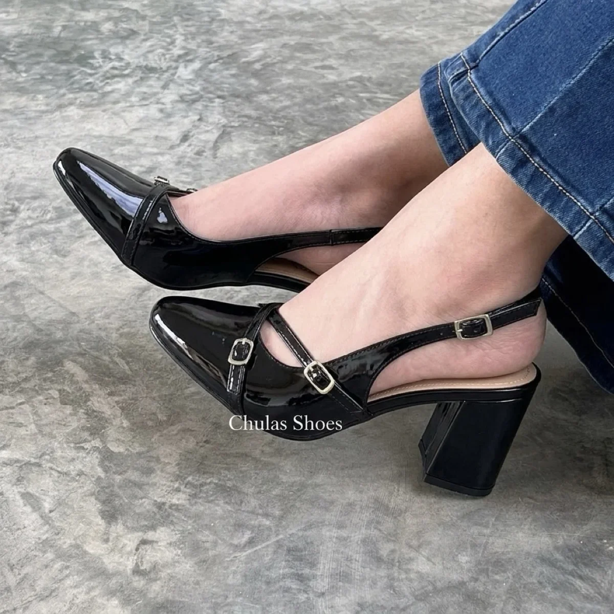KITTEN HEELS CUADRADO